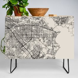Pasadena, USA - City Map Credenza