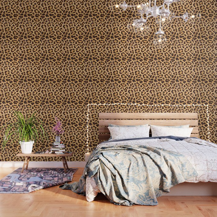 Leopard print texture Wallpaper