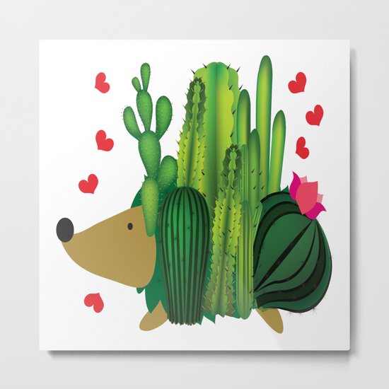 Hedgehog from cactus Metal Print