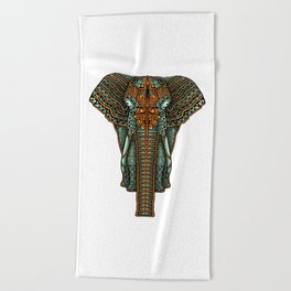 Decorative Oriental Elephant Beach Towel