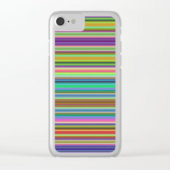 Summer Stripes – Clock 2 - Living Hell Clear iPhone Case