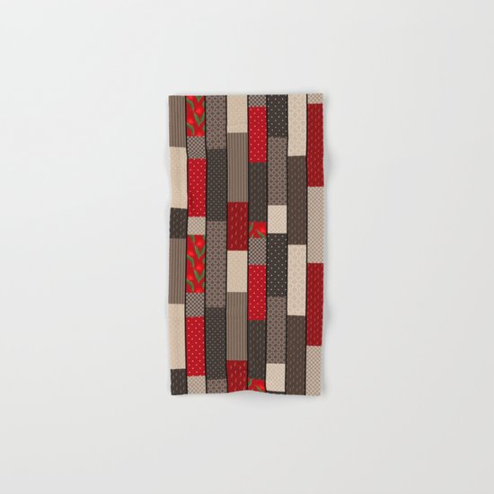 Country motifs . Classic quilting. Hand & Bath Towel