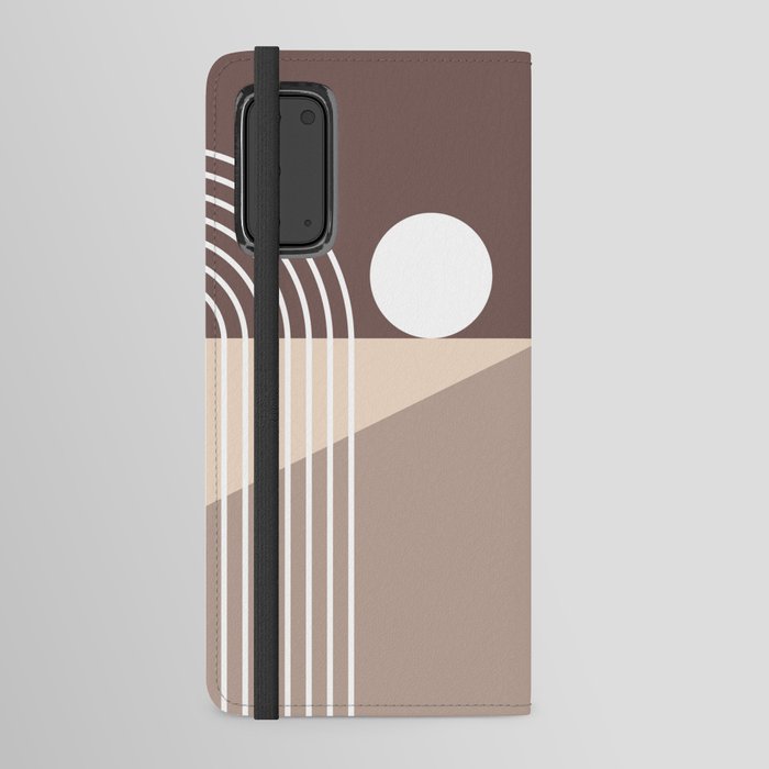 Sun Rainbow Beach Abstract 4 in Terracotta Beige Shades Android Wallet Case