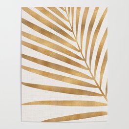 Metallic Gold Palm Leaf Poster
