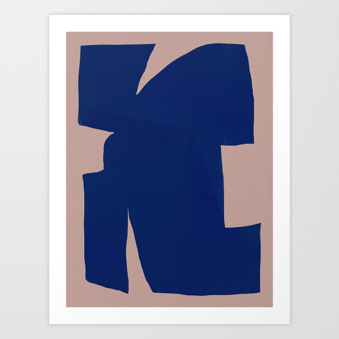 Large minimal shape abstract Art Print