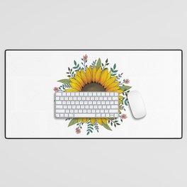 Aesthetic Sunflower  Desk Mat