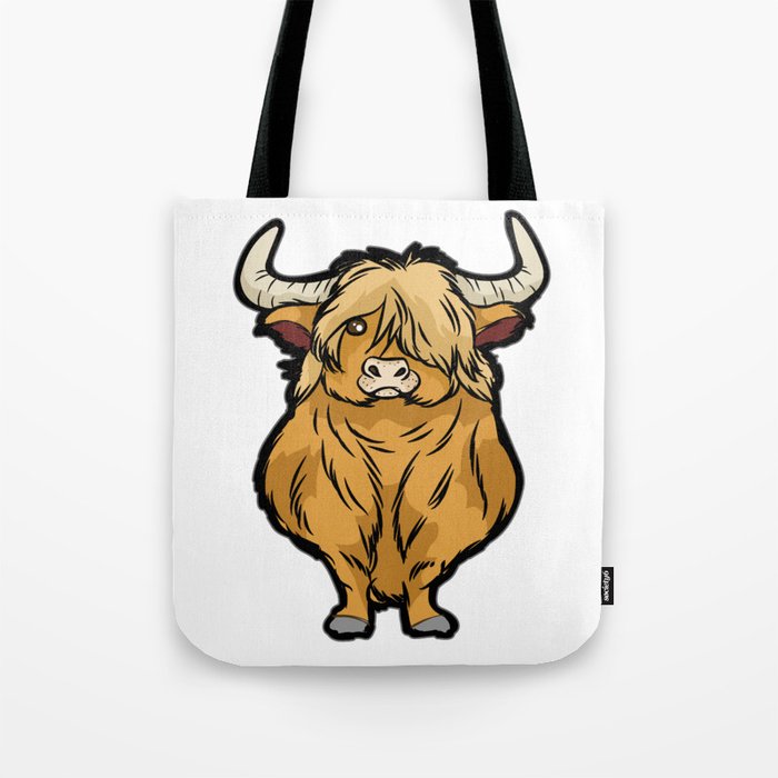 Scottish Highland Cow Scottland Beef Cattle Bison Tote Bag By Moonpie90