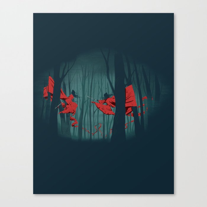 Red leaves Canvas Print