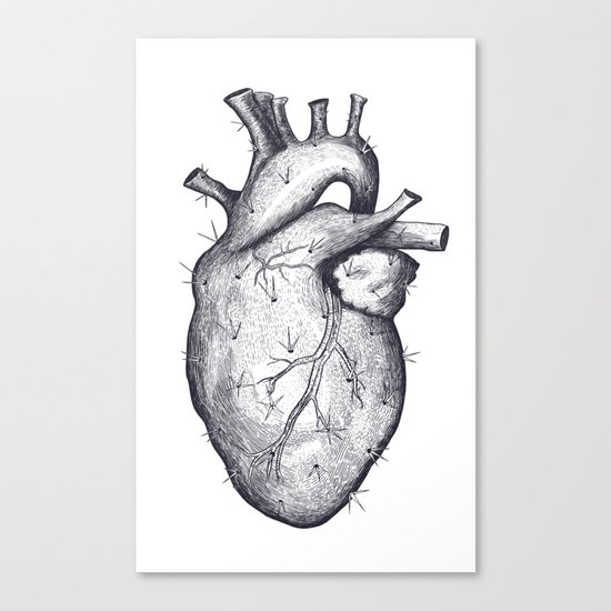 Cactus heart Canvas Print