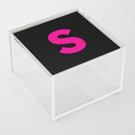 letter S (Magenta & Black) Acrylic Box