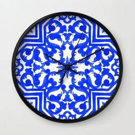 Portuguese azulejo tiles. Gorgeous patterns. Wall Clock
