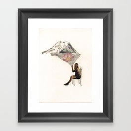 Imagination is more important than knowledge. Knowledge is limited. Framed Art Print