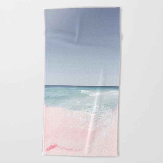 Pastel ocean waves Beach Towel