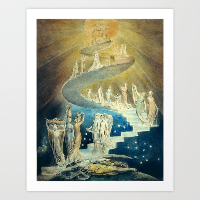William Blake Jacob S Ladder Art Print By Pdpress Society6