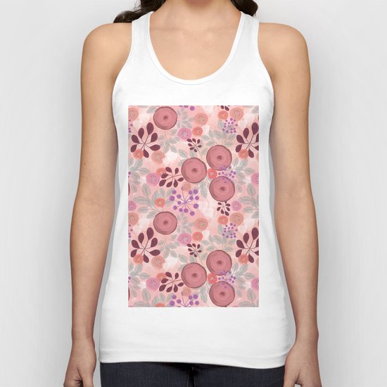 Abstract floral pattern. Unisex Tank Top