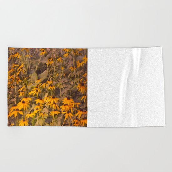Yellow Jungle Beach Towel