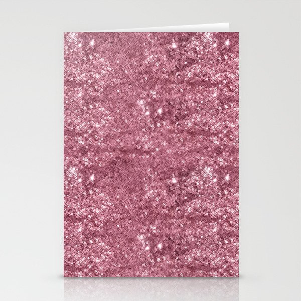 Luxury Pink Glitter Sequin Pattern Stationery Cards