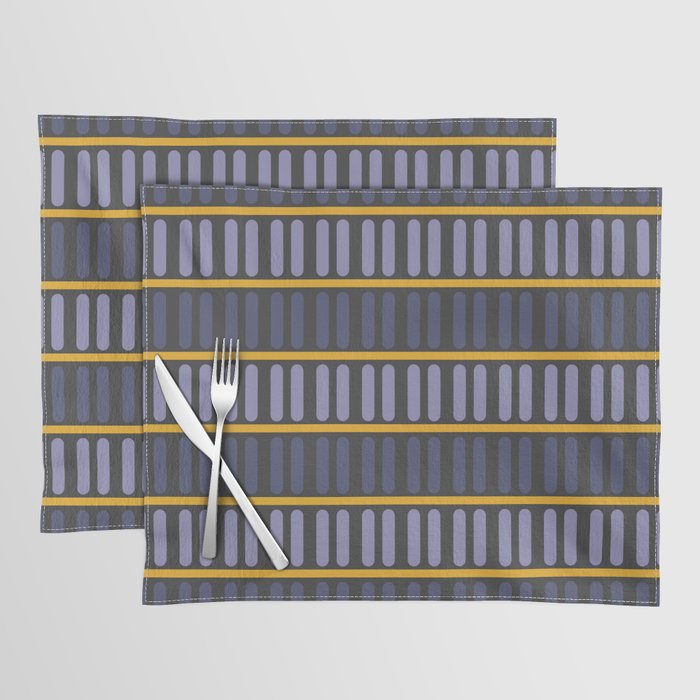 Geometry Pattern Purple and Gold Placemat