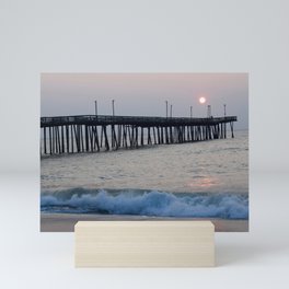 Fishing Pier at Sunrise Mini Art Print