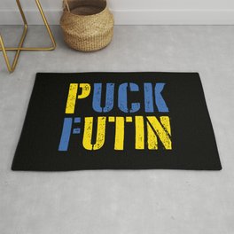 Puck Futin Fuck Putin Ukrainian War Area & Throw Rug