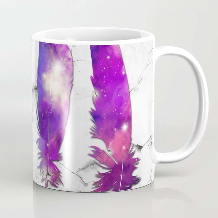 marble galaxy feathers Coffee Mug