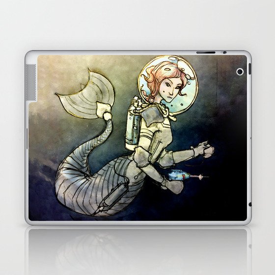 Space Mermaid Laptop & iPad Skin