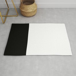 Black & White Color Block Rug