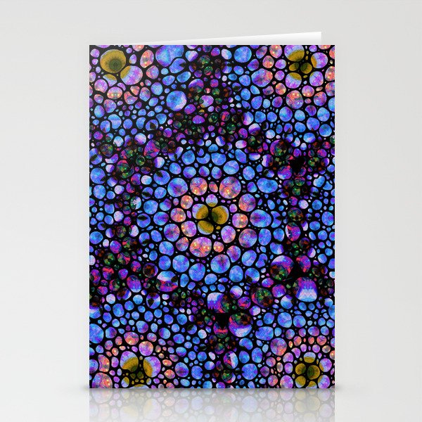 Stained Glass Look - Purple Majesty Mosaic Art - Sharon Cummings Stationery Cards