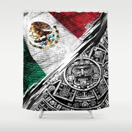 MEXICCAN AZTEC CROSS Shower Curtain