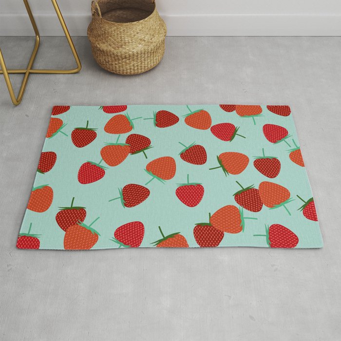 Strawberry Patch- Strawberry Pattern Rug