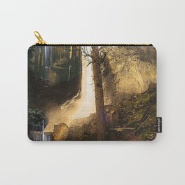 Trail of the Mist Carry-All Pouch | Digital Manipulation, Woodblockprint, Johnmuirtrai, Color, Photo, Vernalfall, Digital, Misttrail, Woodblock, Yosemite 