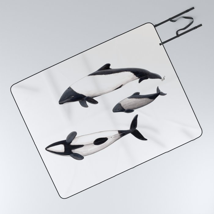 Commerson´s dolphins Picnic Blanket
