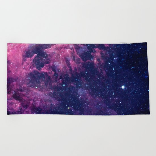 Space nebula Beach Towel
