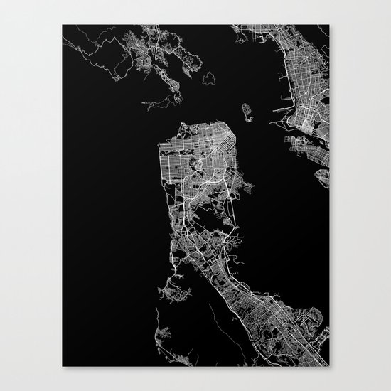 san francisco map Canvas Print