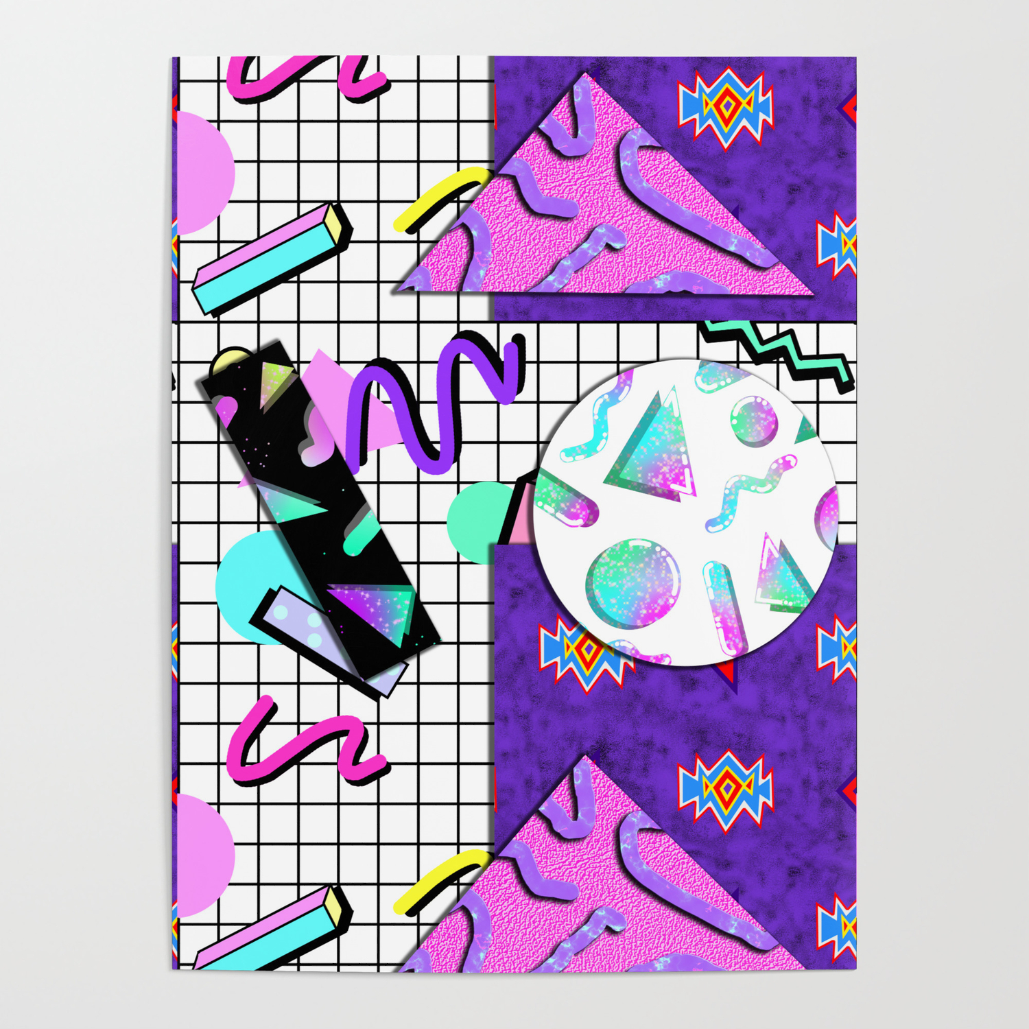 Trapper Keeper 80S Trapper Keeper 80s Crazy Grid Design Poster By Melisssne Society6 society6