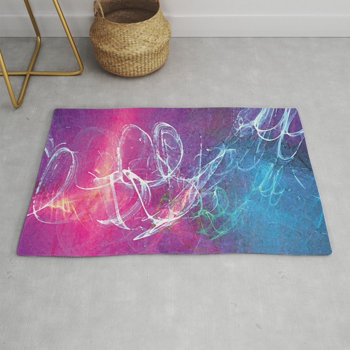 Colorful Sketchy Squiggle Rug
