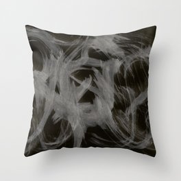 Ghost, Abstract, Black & White Throw Pillow | Acrylic, Yoga, Ghost, Pattern, Gift, Yogi, Native, Brushstroke, Trendy, Abstract 