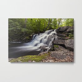 flowing Metal Print | Landscape, Photo, Adirodacks, Stream, Water, Creek, Green, Nature, Long Exposure, Color 