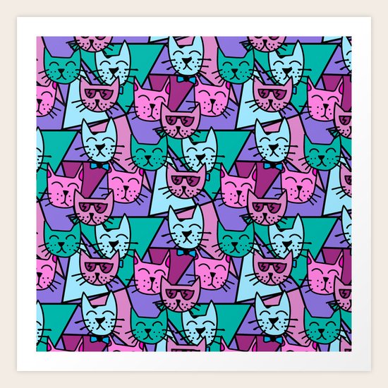 Pop Art Cats Art Print