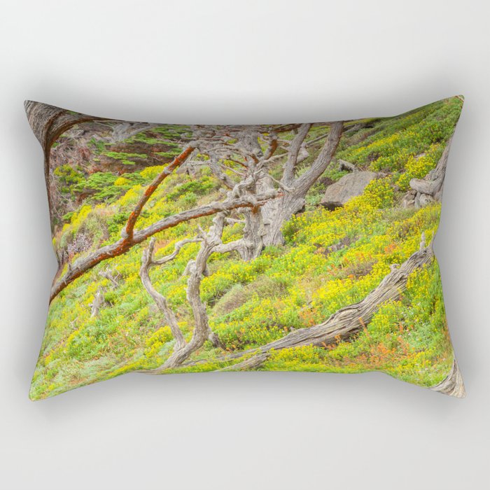 Wildflowers on Slope Rectangular Pillow