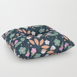 Fresh Florals - Pink and Orange Floor Pillow