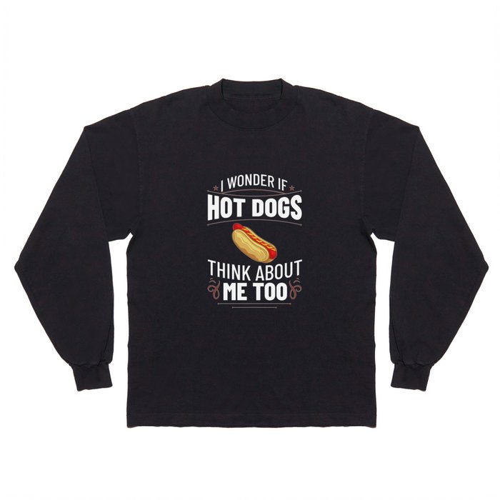 Hot Dog Chicago Style Bun Stand American Long Sleeve T Shirt