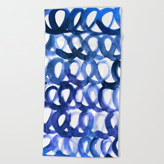 Breaking the waves Beach Towel