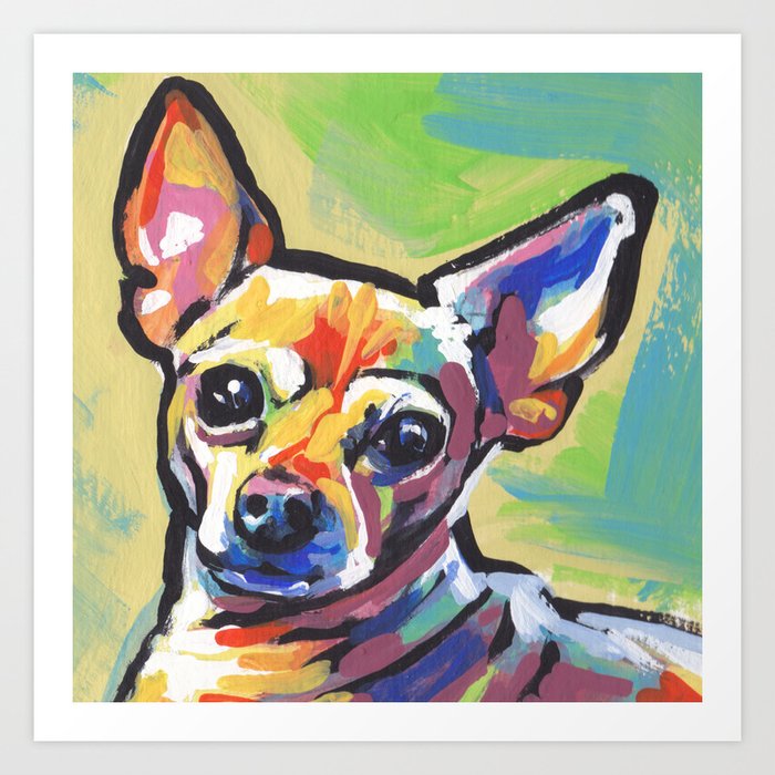 Fun Chihuahua Dog bright colorful Pop 