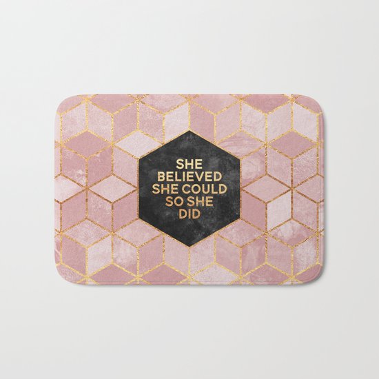 She believed she could so she did Bath Mat