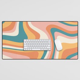 Abstract Wavy Stripes LXIII Desk Mat