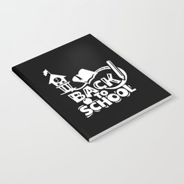 Cute Back To School Illustration Kids Quote Notebook