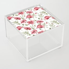 Poppy field spring summer pattern  Acrylic Box