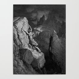 The Fall of Lucifer Gustave Dore Poster