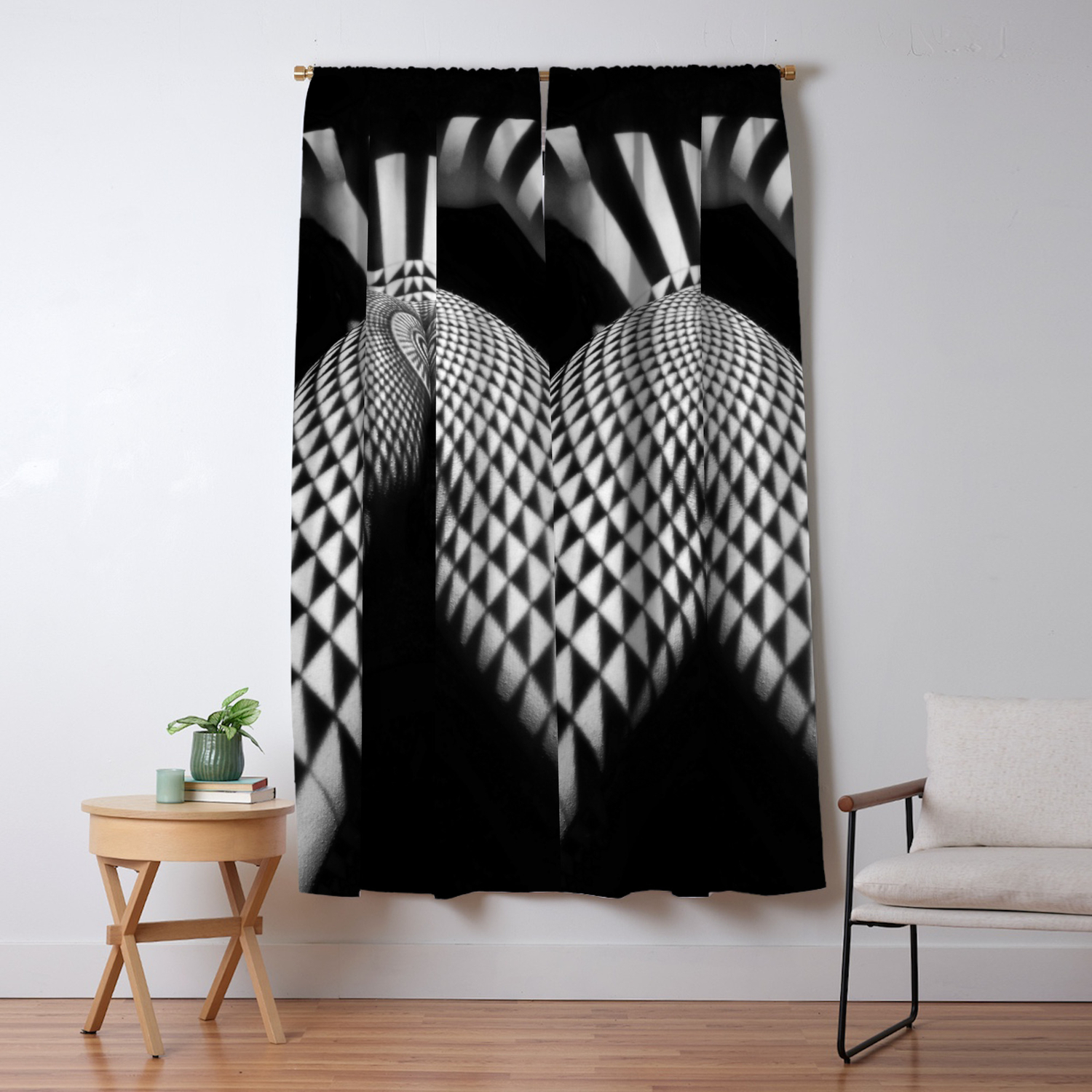 0364-JAL Nude Geometric Erotica Black